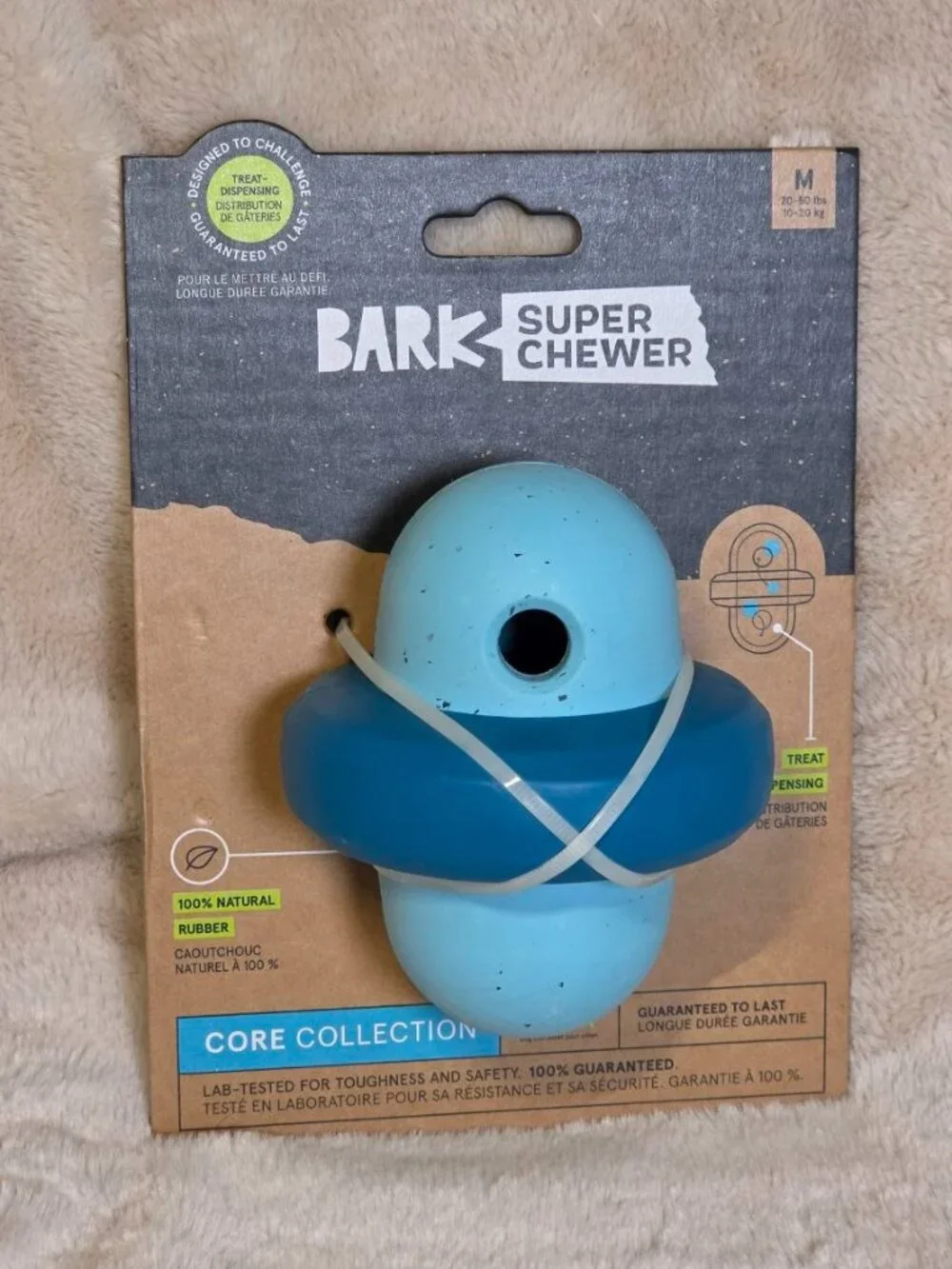 New Bark Super Chewer Core Collection Dog Toy Treat Dispensing M 20-50lbs Pivot